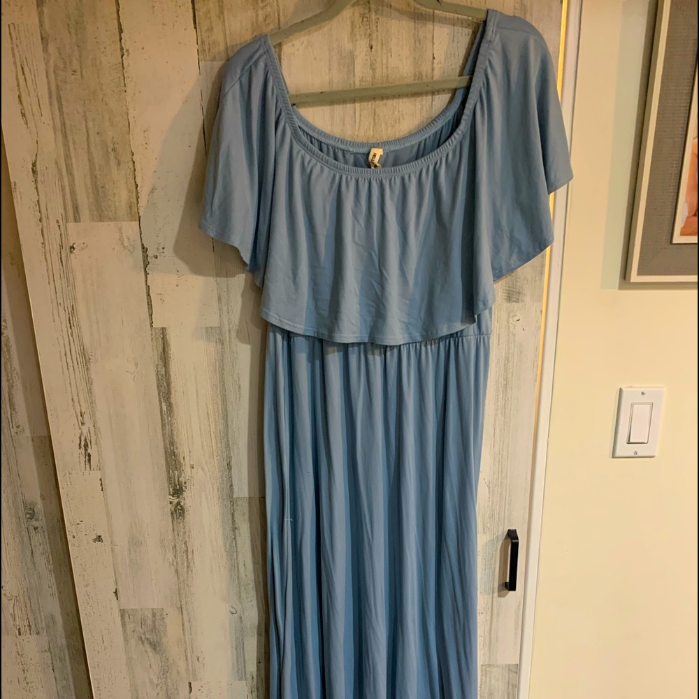 Light blue maxi dress
